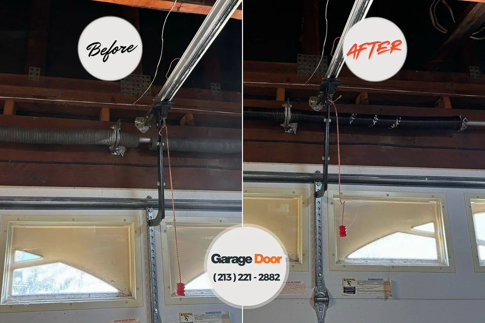 Before and after: garage door repair Surfside Beach, SC